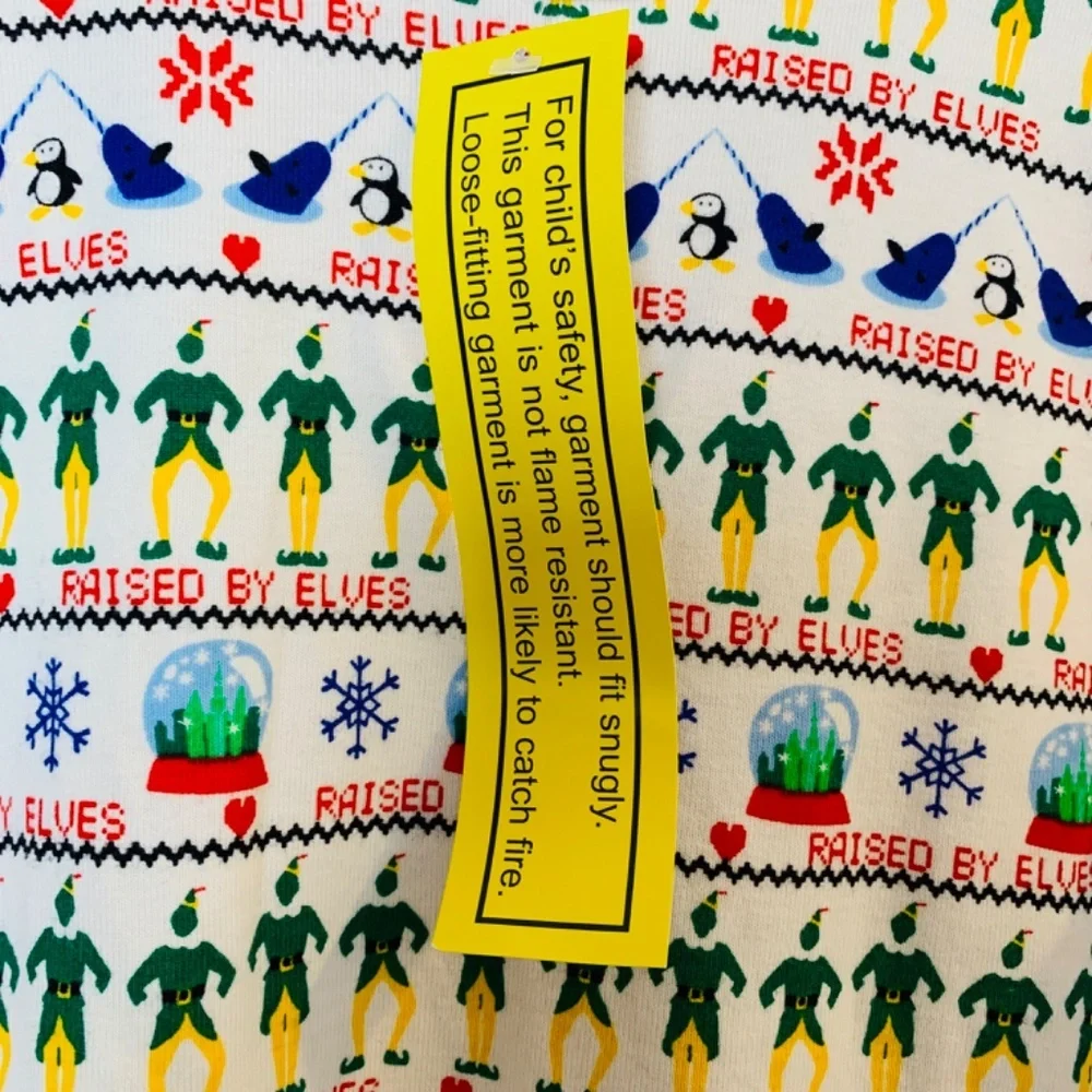 Hanna Andersson Elf Christmas Movie Long John Pajama Top Child 14-16 Fair Isle